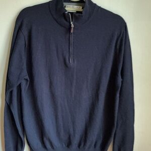 Peter Millar Dark Blue Zip-Up Sweater